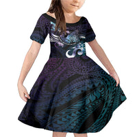 Personalised Polynesia Suicide Prevention Awareness Family Matching Mermaid Dress and Hawaiian Shirt No Story Should End Too Soon