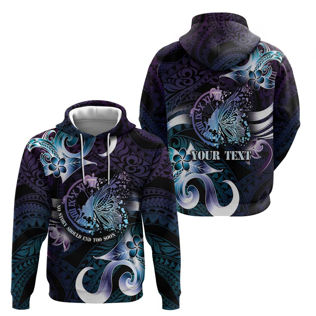 Personalised Polynesia Suicide Prevention Awareness Hoodie No Story Should End Too Soon