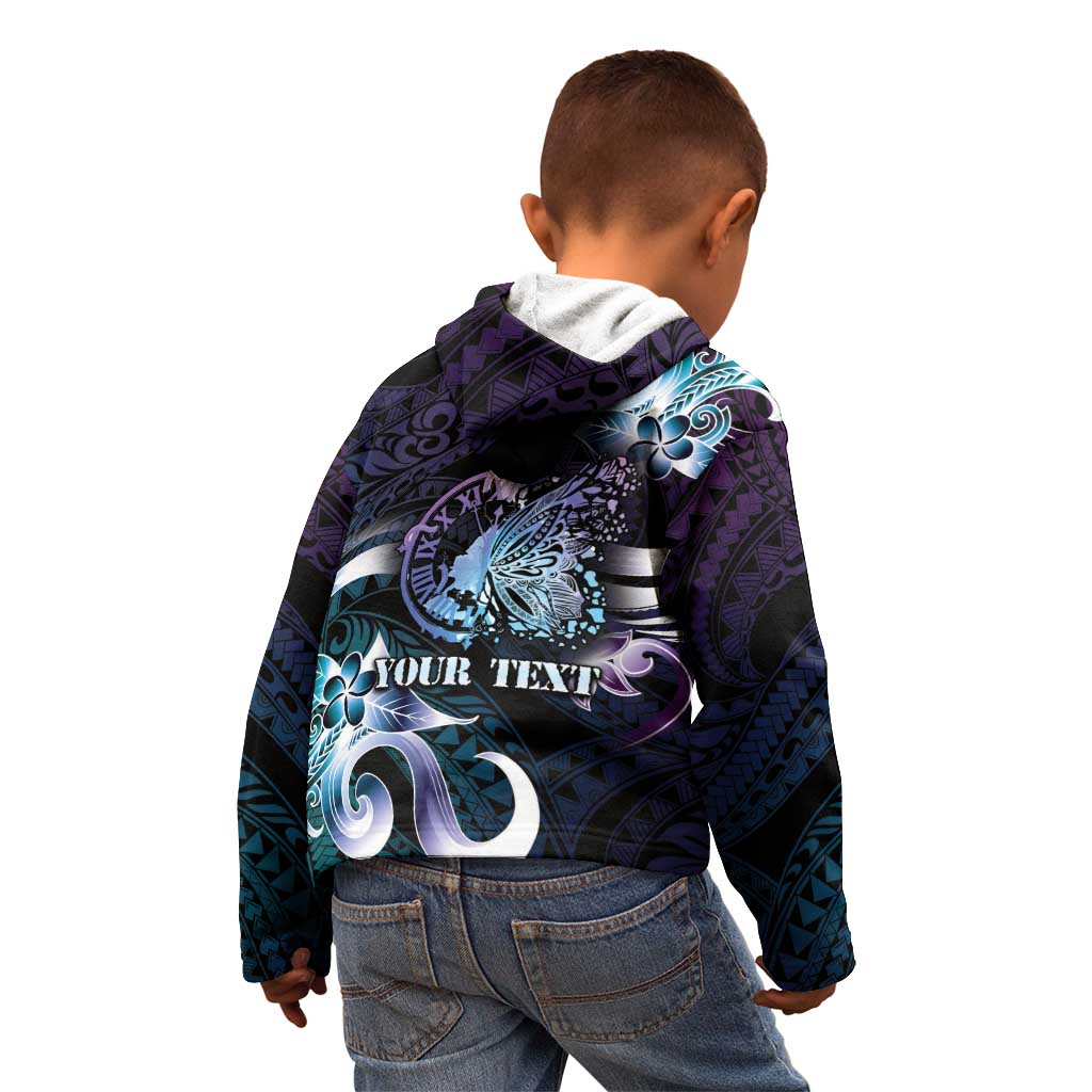 Personalised Polynesia Suicide Prevention Awareness Kid Hoodie No Story Should End Too Soon