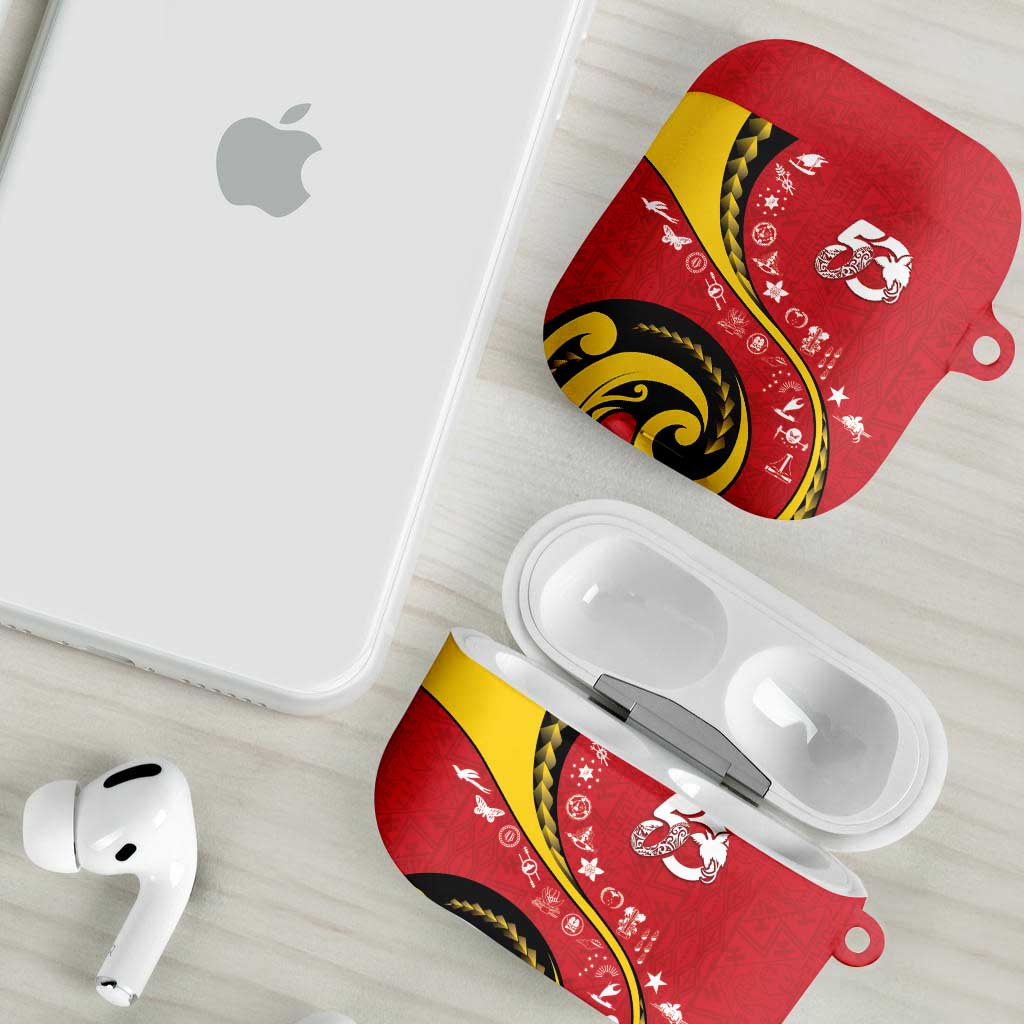 Papua New Guinea 50th Independence Anniversary AirPods Case Special Style Red Version - Polynesian Pride