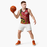 Papua New Guinea 50th Independence Anniversary Basketball Jersey Special Style Red Version - Polynesian Pride