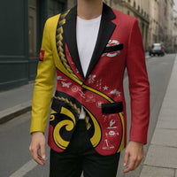 Papua New Guinea 50th Independence Anniversary Blazer Special Style Red Version - Polynesian Pride