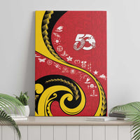Papua New Guinea 50th Independence Anniversary Canvas Wall Art Special Style Red Version - Polynesian Pride