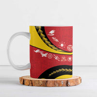 Papua New Guinea 50th Independence Anniversary Ceramic Mug Special Style Red Version - Polynesian Pride