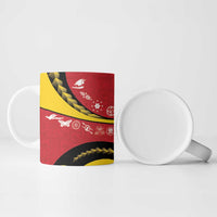 Papua New Guinea 50th Independence Anniversary Ceramic Mug Special Style Red Version - Polynesian Pride
