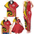 Papua New Guinea 50th Independence Anniversary Family Matching Tank Maxi Dress and Hawaiian Shirt Special Style Red Version - Polynesian Pride