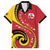 Papua New Guinea 50th Independence Anniversary Family Matching Tank Maxi Dress and Hawaiian Shirt Special Style Red Version - Polynesian Pride
