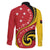 Papua New Guinea 50th Independence Anniversary Family Matching Tank Maxi Dress and Hawaiian Shirt Special Style Red Version - Polynesian Pride