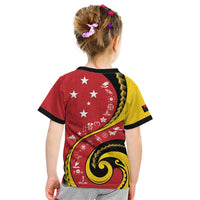 Papua New Guinea 50th Independence Anniversary Kid T Shirt Special Style Red Version - Polynesian Pride