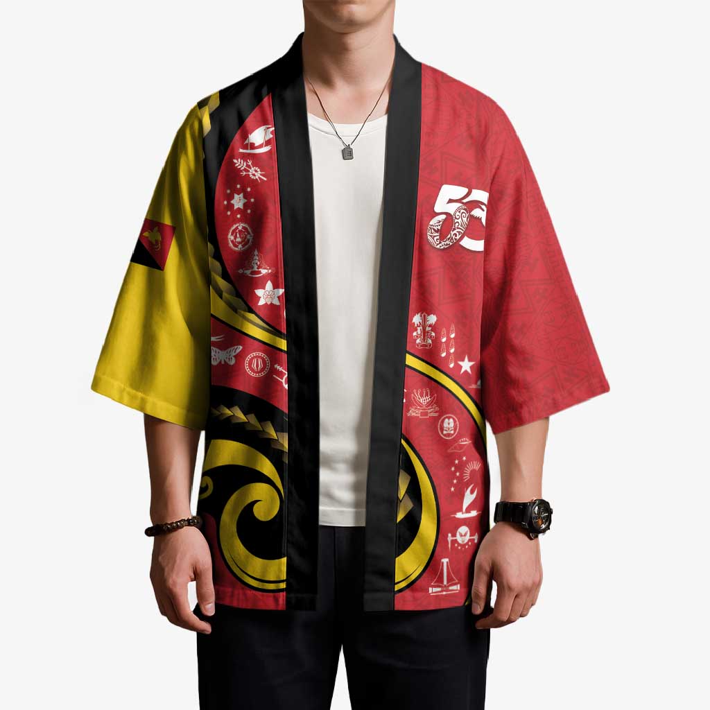 Papua New Guinea 50th Independence Anniversary Kimono Special Style Red Version - Polynesian Pride