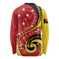 Papua New Guinea 50th Independence Anniversary Long Sleeve Shirt Special Style Red Version - Polynesian Pride