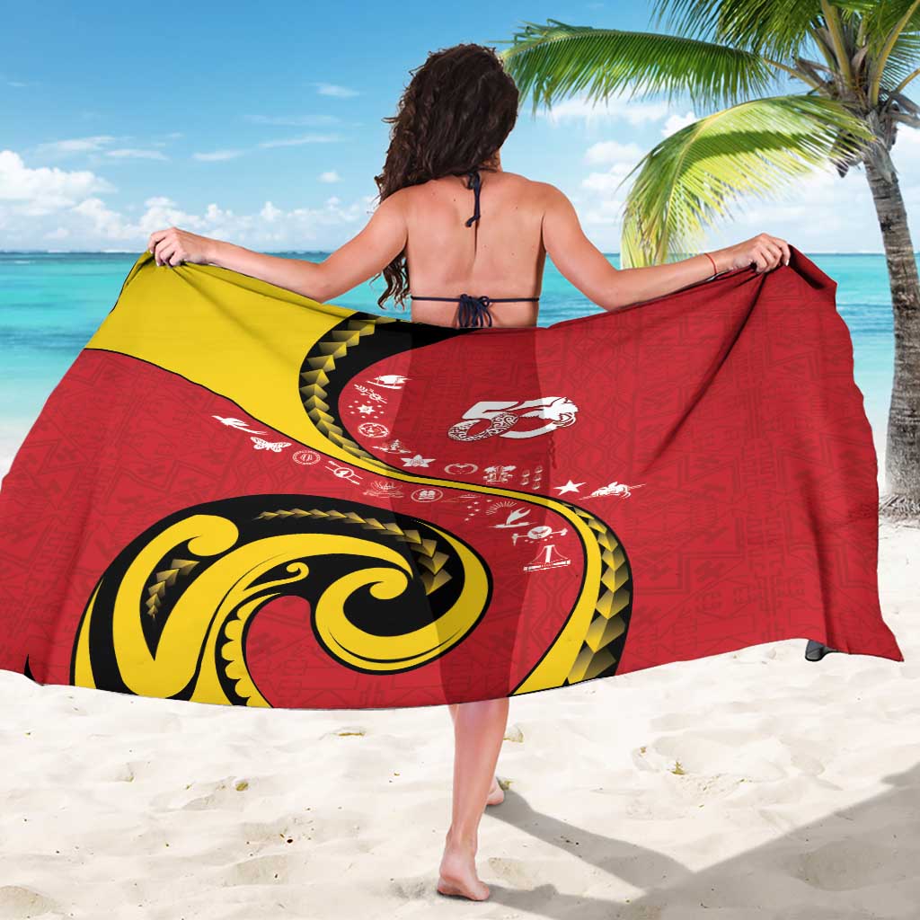Papua New Guinea 50th Independence Anniversary Sarong Special Style Red Version - Polynesian Pride