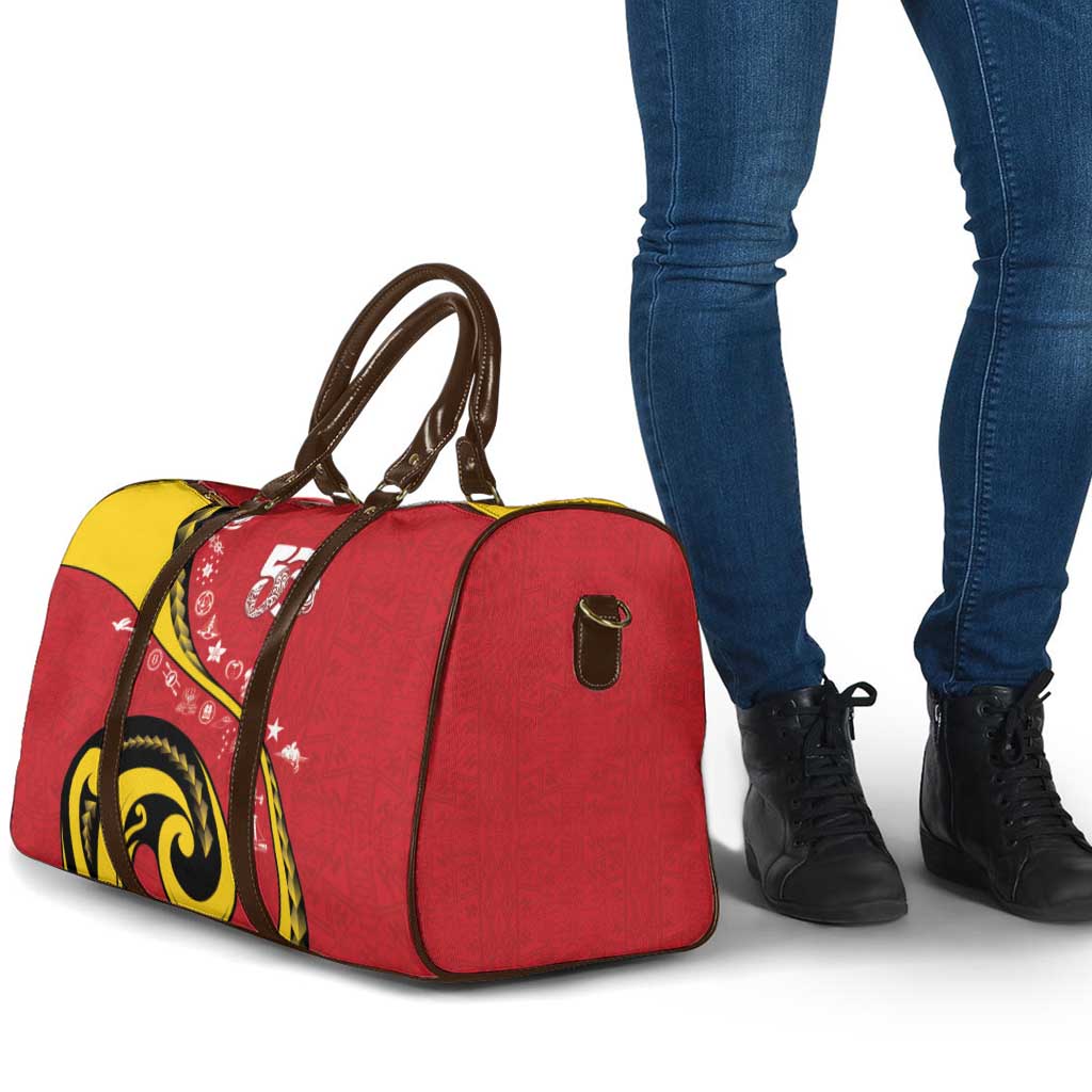 Papua New Guinea 50th Independence Anniversary Travel Bag Special Style Red Version - Polynesian Pride