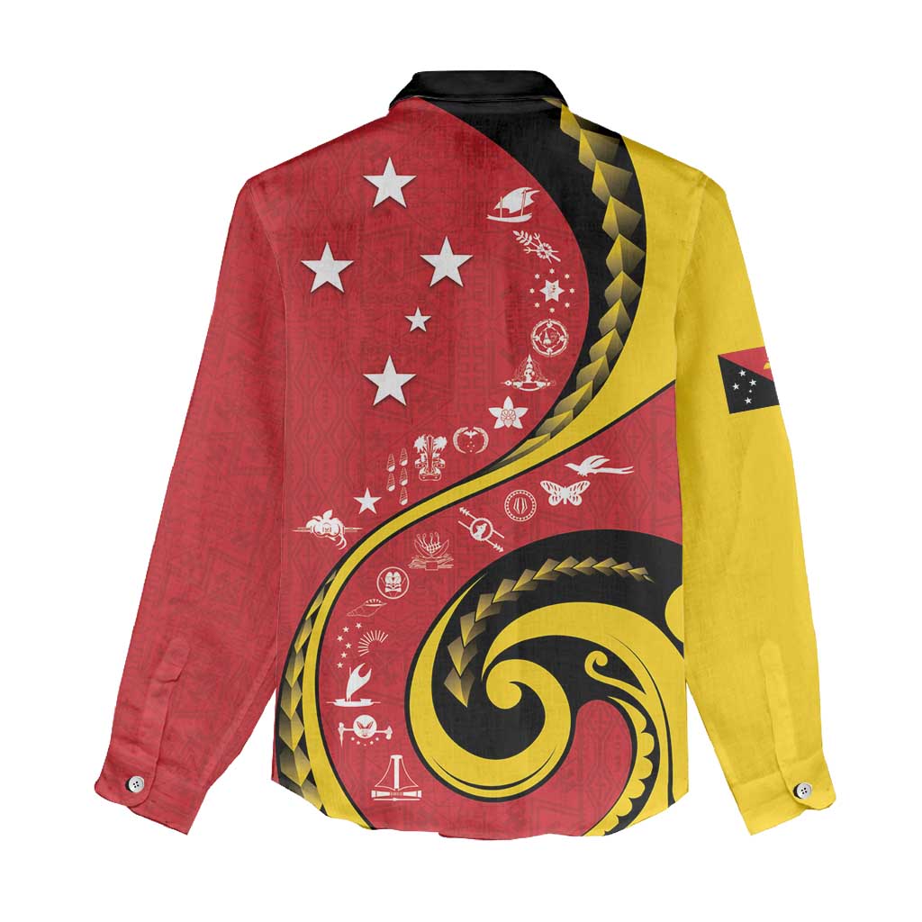 Papua New Guinea 50th Independence Anniversary Women Casual Shirt Special Style Red Version - Polynesian Pride