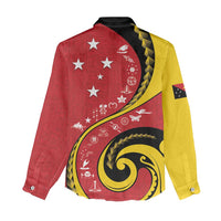 Papua New Guinea 50th Independence Anniversary Women Casual Shirt Special Style Red Version - Polynesian Pride