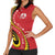 Papua New Guinea 50th Independence Anniversary Women Sleeveless Polo Shirt Special Style Red Version - Polynesian Pride