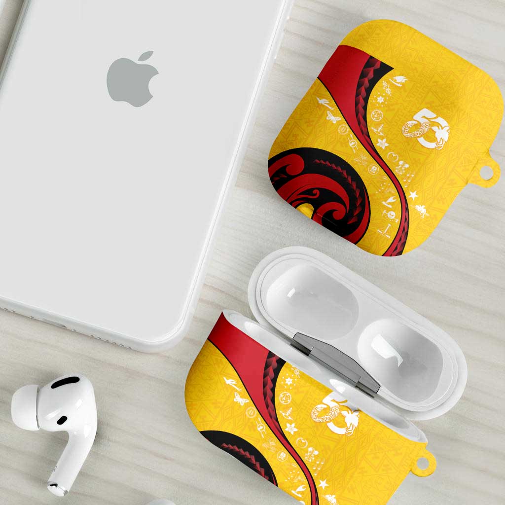 Papua New Guinea 50th Independence Anniversary AirPods Case Special Style Yellow Version - Polynesian Pride