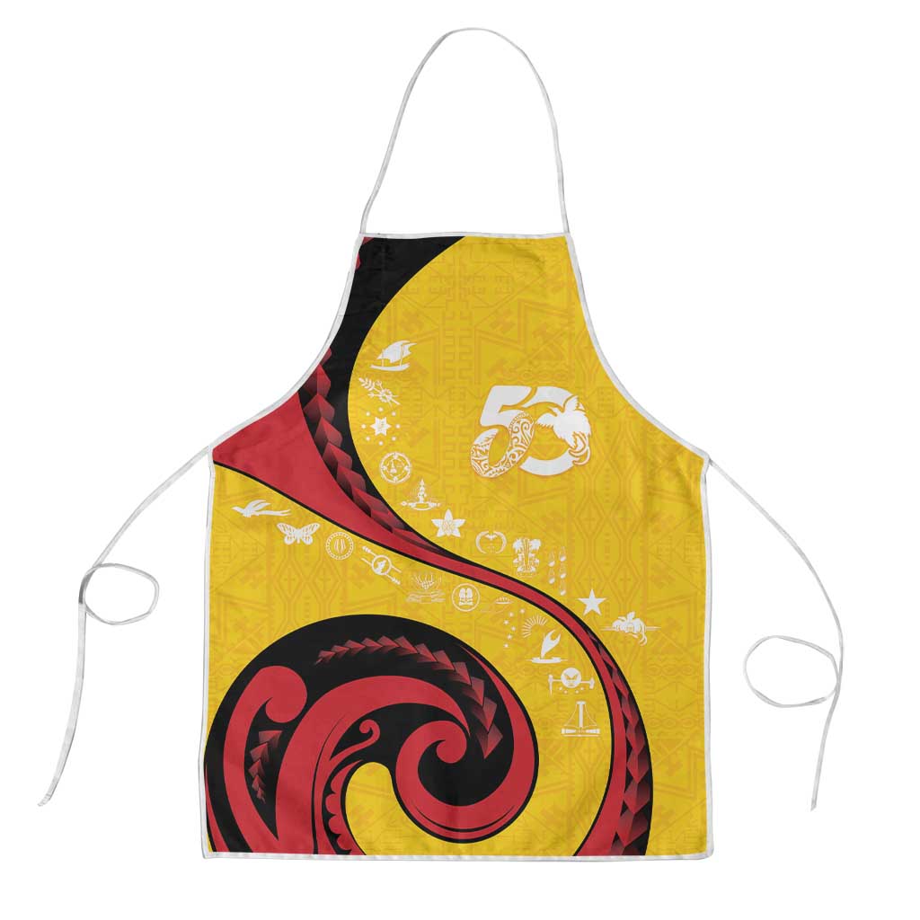 Papua New Guinea 50th Independence Anniversary Apron Special Style Yellow Version - Polynesian Pride