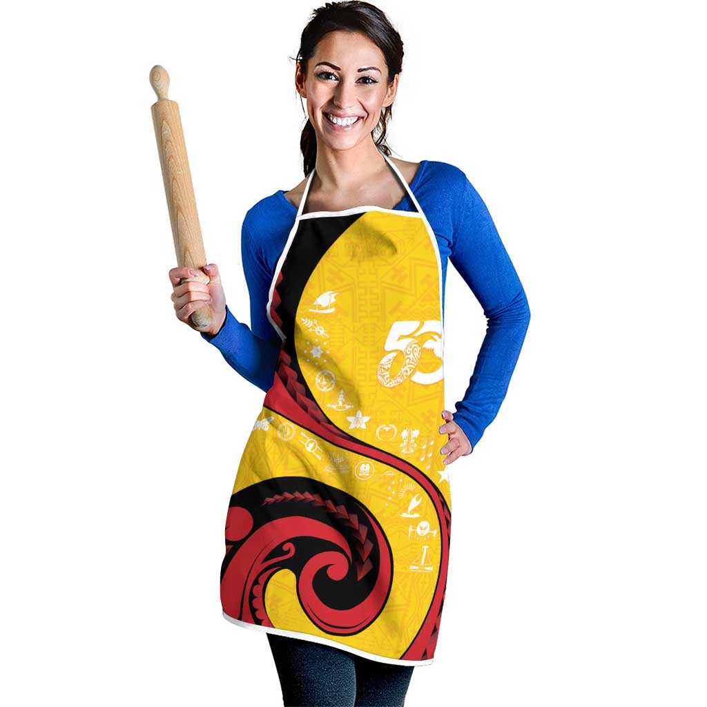 Papua New Guinea 50th Independence Anniversary Apron Special Style Yellow Version - Polynesian Pride