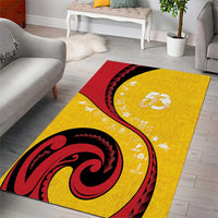 Papua New Guinea 50th Independence Anniversary Area Rug Special Style Yellow Version - Polynesian Pride