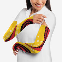 Papua New Guinea 50th Independence Anniversary Arm Sleeves Special Style Yellow Version - Polynesian Pride