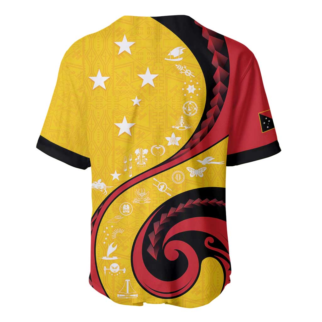 Papua New Guinea 50th Independence Anniversary Baseball Jersey Special Style Yellow Version - Polynesian Pride