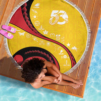 Papua New Guinea 50th Independence Anniversary Beach Blanket Special Style Yellow Version - Polynesian Pride