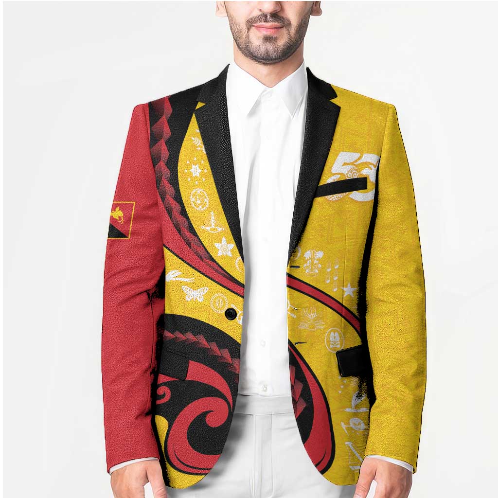 Papua New Guinea 50th Independence Anniversary Blazer Special Style Yellow Version - Polynesian Pride