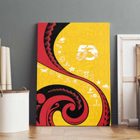 Papua New Guinea 50th Independence Anniversary Canvas Wall Art Special Style Yellow Version - Polynesian Pride