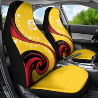 Papua New Guinea 50th Independence Anniversary Car Seat Cover Special Style Yellow Version - Polynesian Pride