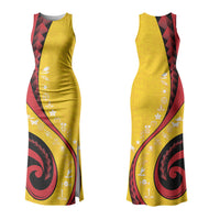 Papua New Guinea Independence Couples Matching Tank Maxi Dress and Hawaiian Shirt Special Style Yellow Version LT05 - Polynesian Pride