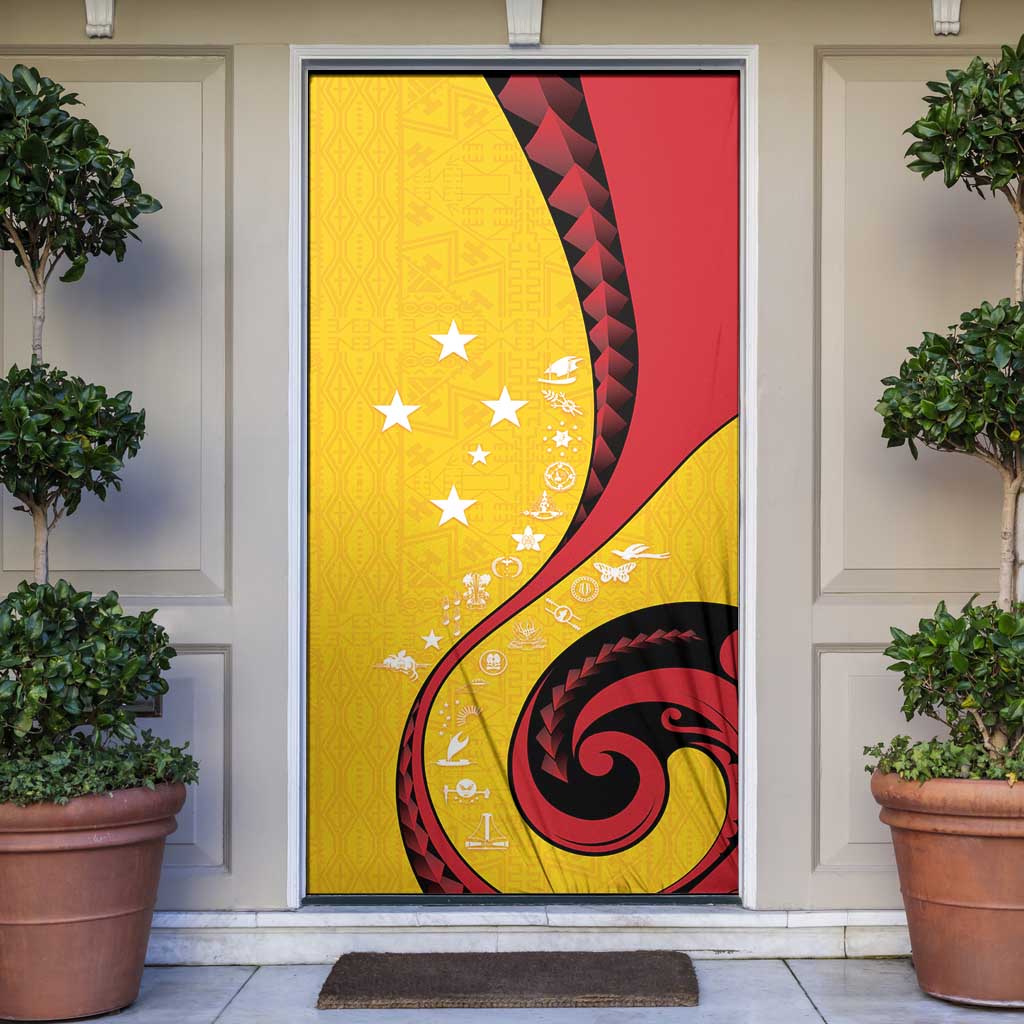 Papua New Guinea 50th Independence Anniversary Door Cover Special Style Yellow Version - Polynesian Pride