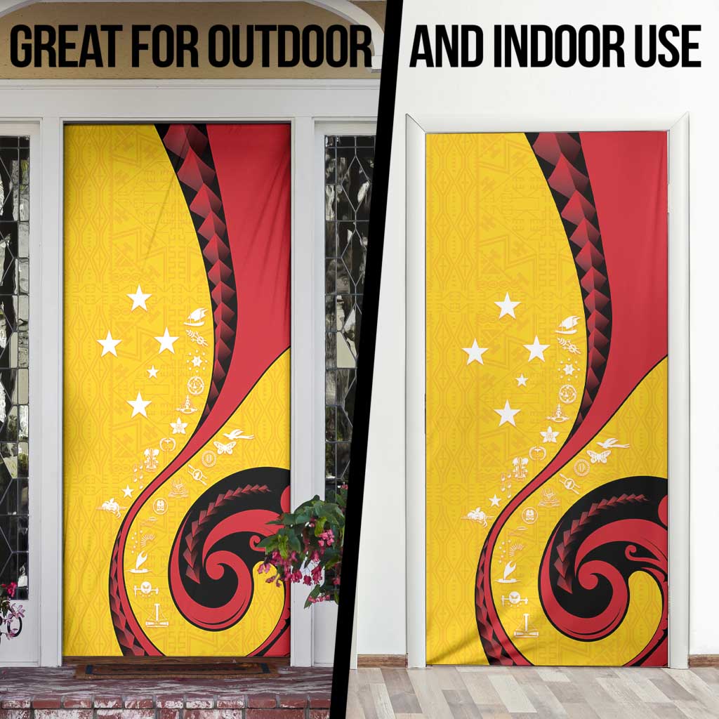 Papua New Guinea 50th Independence Anniversary Door Cover Special Style Yellow Version - Polynesian Pride