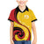 Papua New Guinea 50th Independence Anniversary Family Matching Mermaid Dress and Hawaiian Shirt Special Style Yellow Version - Polynesian Pride