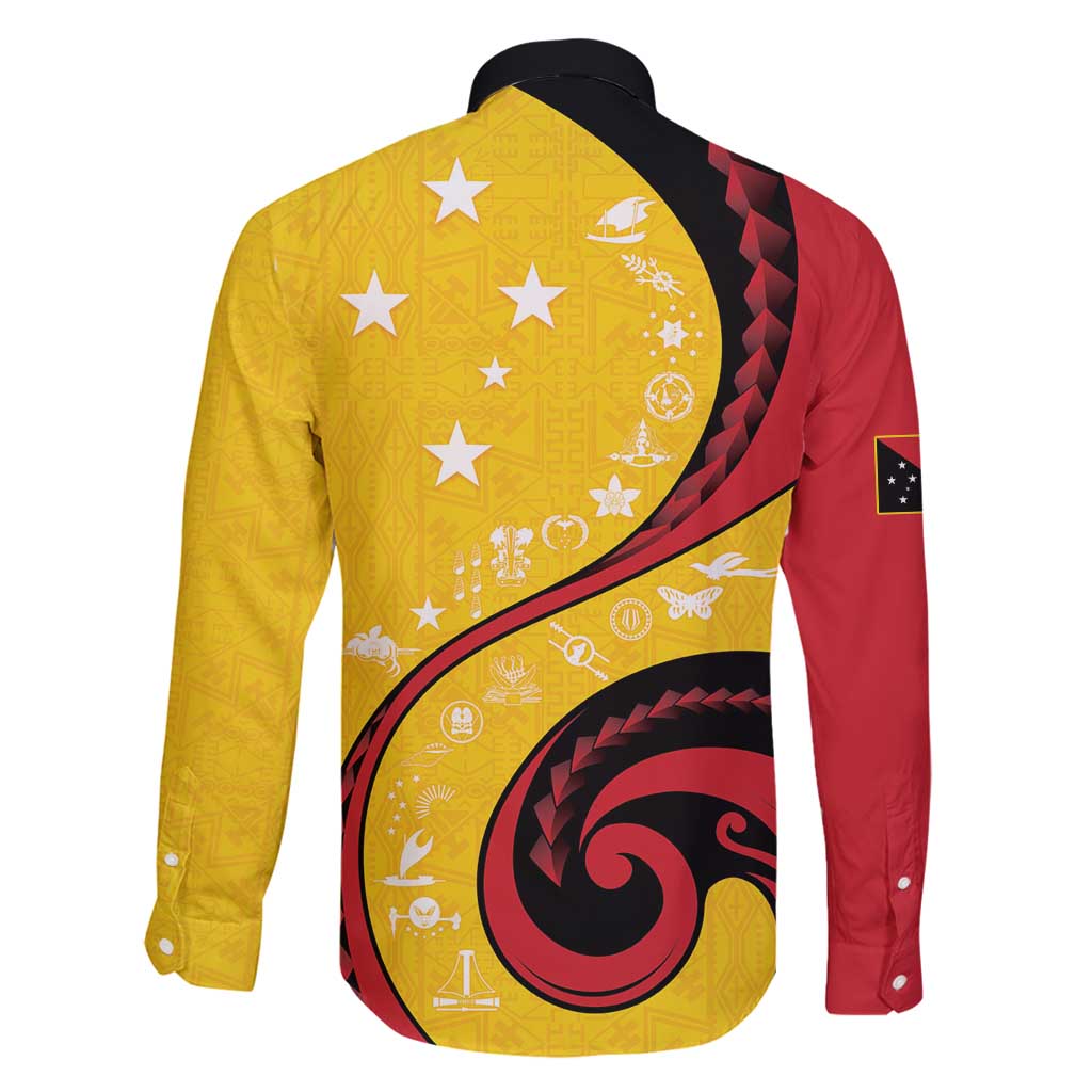 Papua New Guinea 50th Independence Anniversary Family Matching Puletasi and Hawaiian Shirt Special Style Yellow Version - Polynesian Pride