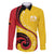 Papua New Guinea 50th Independence Anniversary Family Matching Short Sleeve Bodycon Dress and Hawaiian Shirt Special Style Yellow Version - Polynesian Pride
