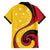 Papua New Guinea 50th Independence Anniversary Family Matching Tank Maxi Dress and Hawaiian Shirt Special Style Yellow Version - Polynesian Pride