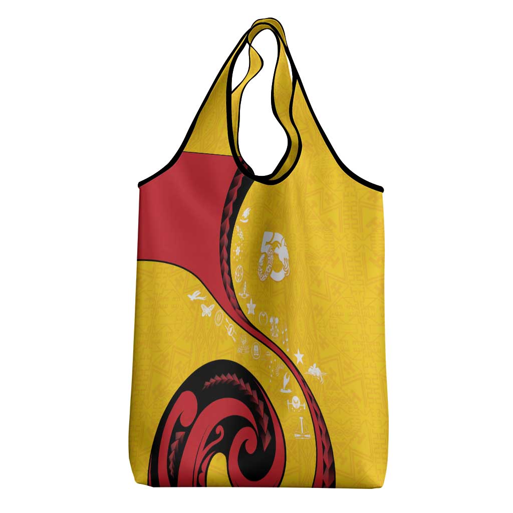 Papua New Guinea 50th Independence Anniversary Grocery Bag Special Style Yellow Version - Polynesian Pride