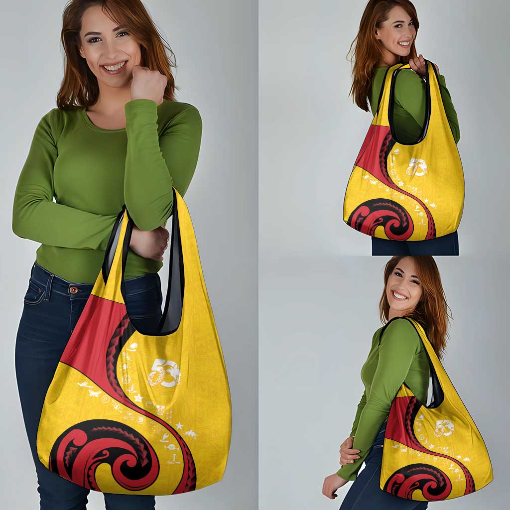 Papua New Guinea 50th Independence Anniversary Grocery Bag Special Style Yellow Version - Polynesian Pride