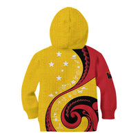 Papua New Guinea 50th Independence Anniversary Kid Hoodie Special Style Yellow Version - Polynesian Pride