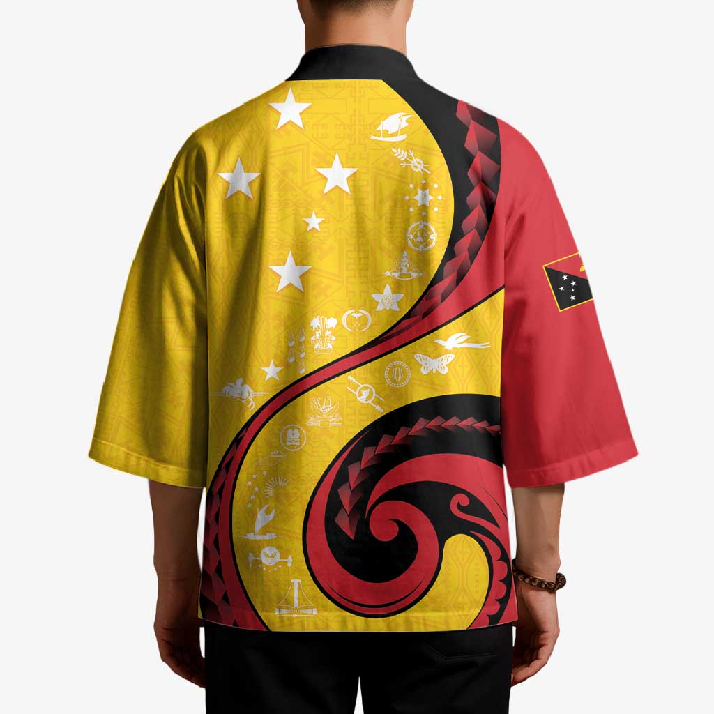 Papua New Guinea 50th Independence Anniversary Kimono Special Style Yellow Version - Polynesian Pride