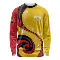 Papua New Guinea 50th Independence Anniversary Long Sleeve Shirt Special Style Yellow Version - Polynesian Pride