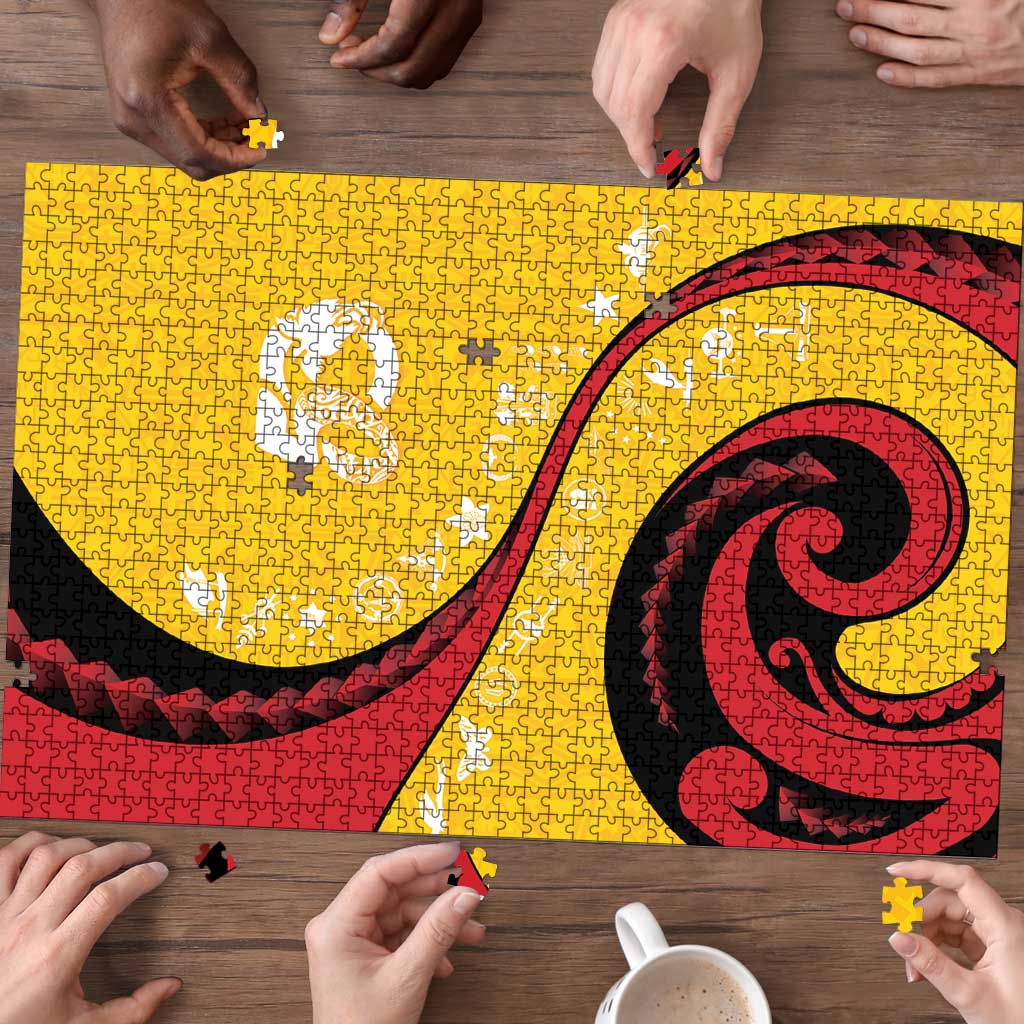 Papua New Guinea 50th Independence Anniversary Puzzle Special Style Yellow Version - Polynesian Pride