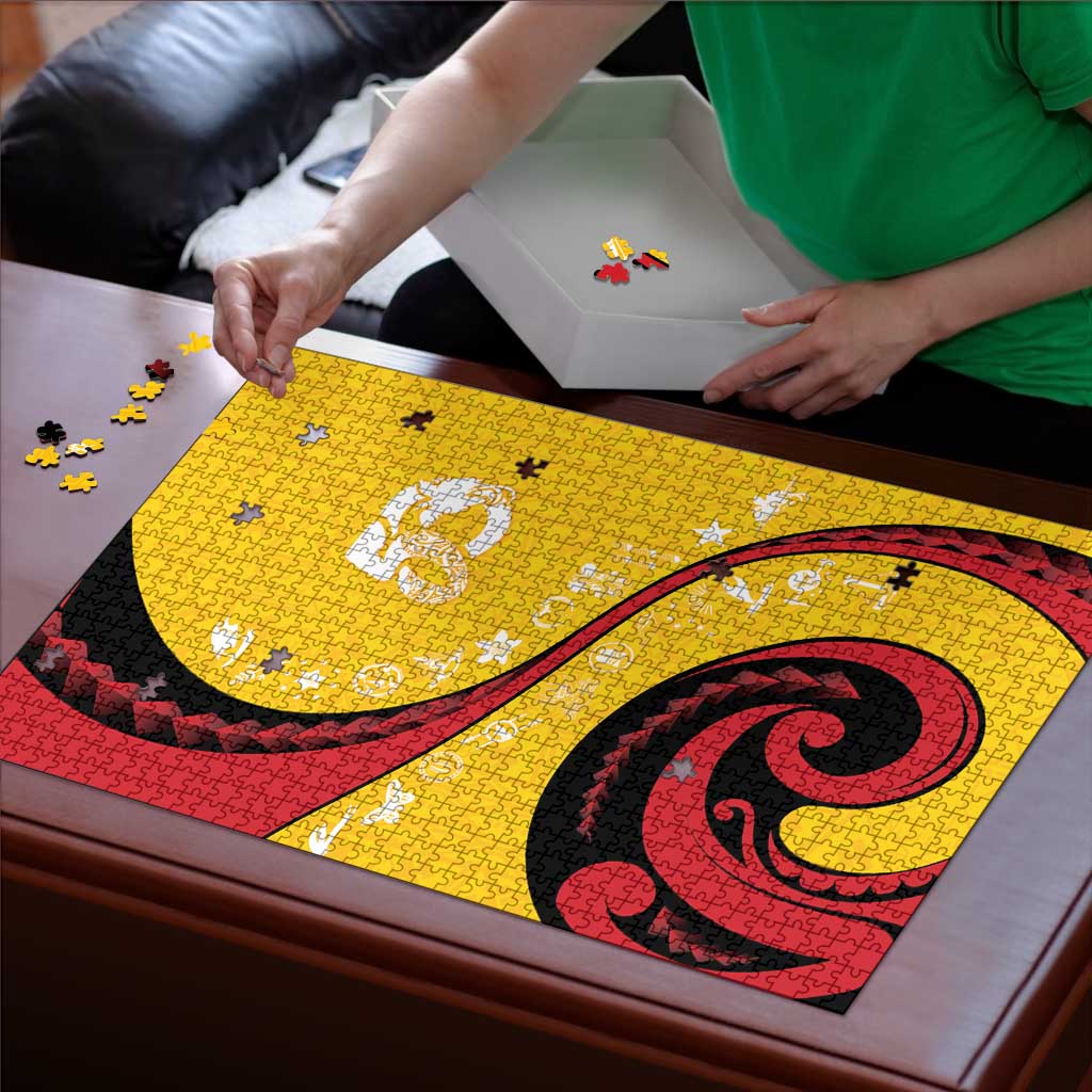 Papua New Guinea 50th Independence Anniversary Puzzle Special Style Yellow Version - Polynesian Pride