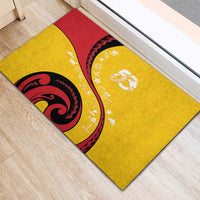 Papua New Guinea 50th Independence Anniversary Rubber Doormat Special Style Yellow Version - Polynesian Pride