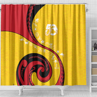 Papua New Guinea 50th Independence Anniversary Shower Curtain Special Style Yellow Version - Polynesian Pride