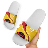 Papua New Guinea 50th Independence Anniversary Slide Sandals Special Style Yellow Version - Polynesian Pride