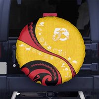 Papua New Guinea 50th Independence Anniversary Spare Tire Cover Special Style Yellow Version - Polynesian Pride