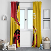 Papua New Guinea 50th Independence Anniversary Window Curtain Special Style Yellow Version - Polynesian Pride