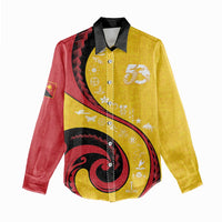 Papua New Guinea 50th Independence Anniversary Women Casual Shirt Special Style Yellow Version - Polynesian Pride